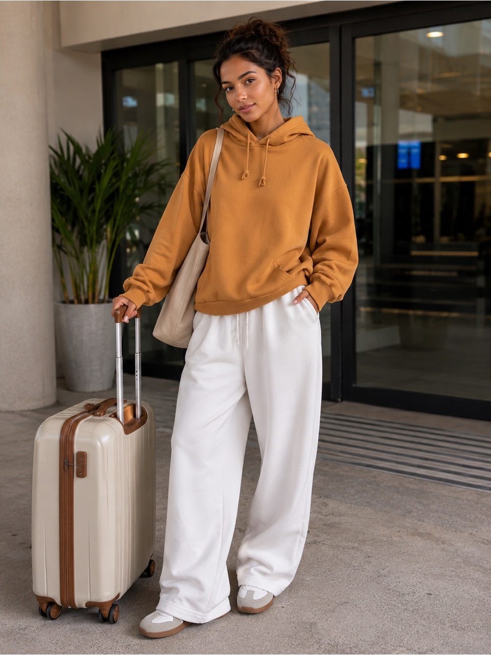 Large Universal Thread Camel Tan Hoodie Sweatshirt
